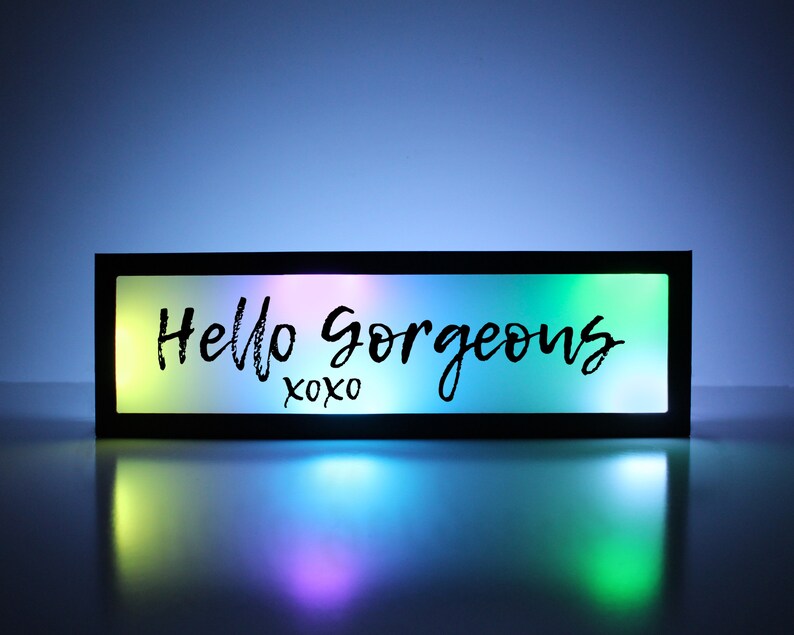 Hello Sign Hello Light up Sign Hello Etsy