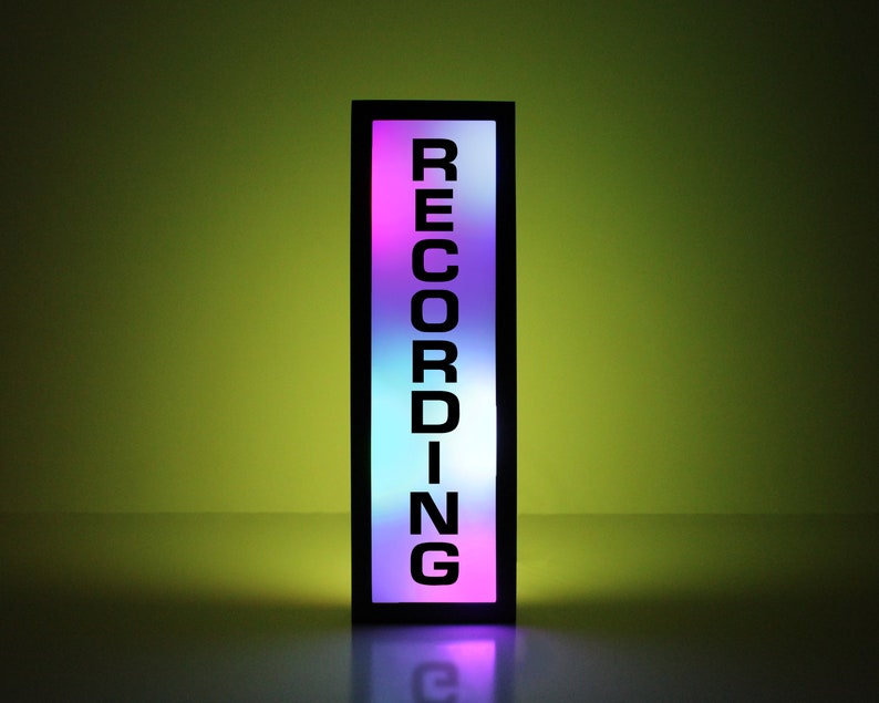 Recording Light up Sign Recording Recording Sign on Air Etsy