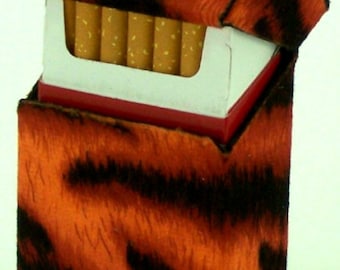 Cigarette Case-flames Fabric Smoking Jacket-corrugated Board With Fabic  Covering- 2 Sizes-kings/regular and 100's