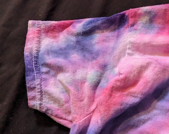 R15 - Youth Large - YL - tie-dye t-shirt - Purple and pink minimalist design tie-dye t-shirt youth kid's children's large