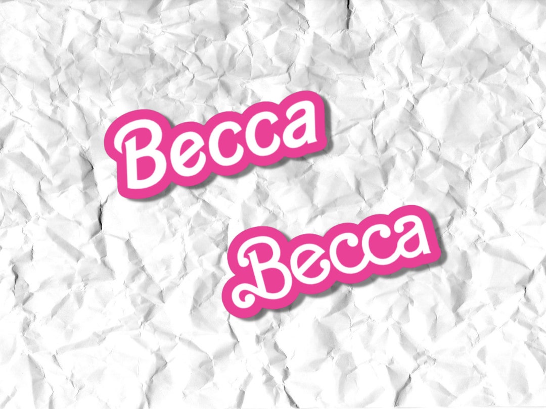 Custom Name Sticker // Barbie Name Sticker // Laptop Stickers Etsy