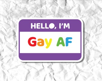 Queer AF Sticker // Laptop Stickers // Waterbottle Stickers // Stickers // LGBTQ Stickers