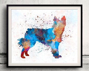 Croatian Sheepdog 01 in watercolor - Fine Art Print Poster Decor Home Watercolor Illustration Dog - SKU 2203