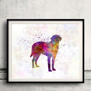 Broholmer 01 in watercolor - Fine Art Print Poster Decor Home Watercolor Illustration Dog - SKU 1443