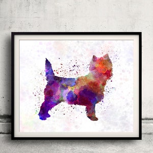 Cairn Terrier 01 in watercolor - Fine Art Print Poster Decor Home Watercolor Illustration Dog - SKU 1716