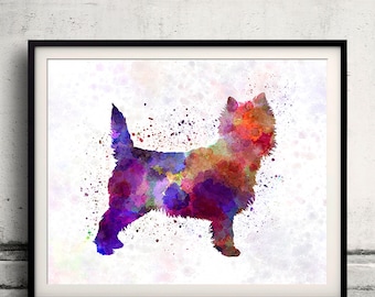 Cairn Terrier 01 in watercolor - Fine Art Print Poster Decor Home Watercolor Illustration Dog - SKU 1716