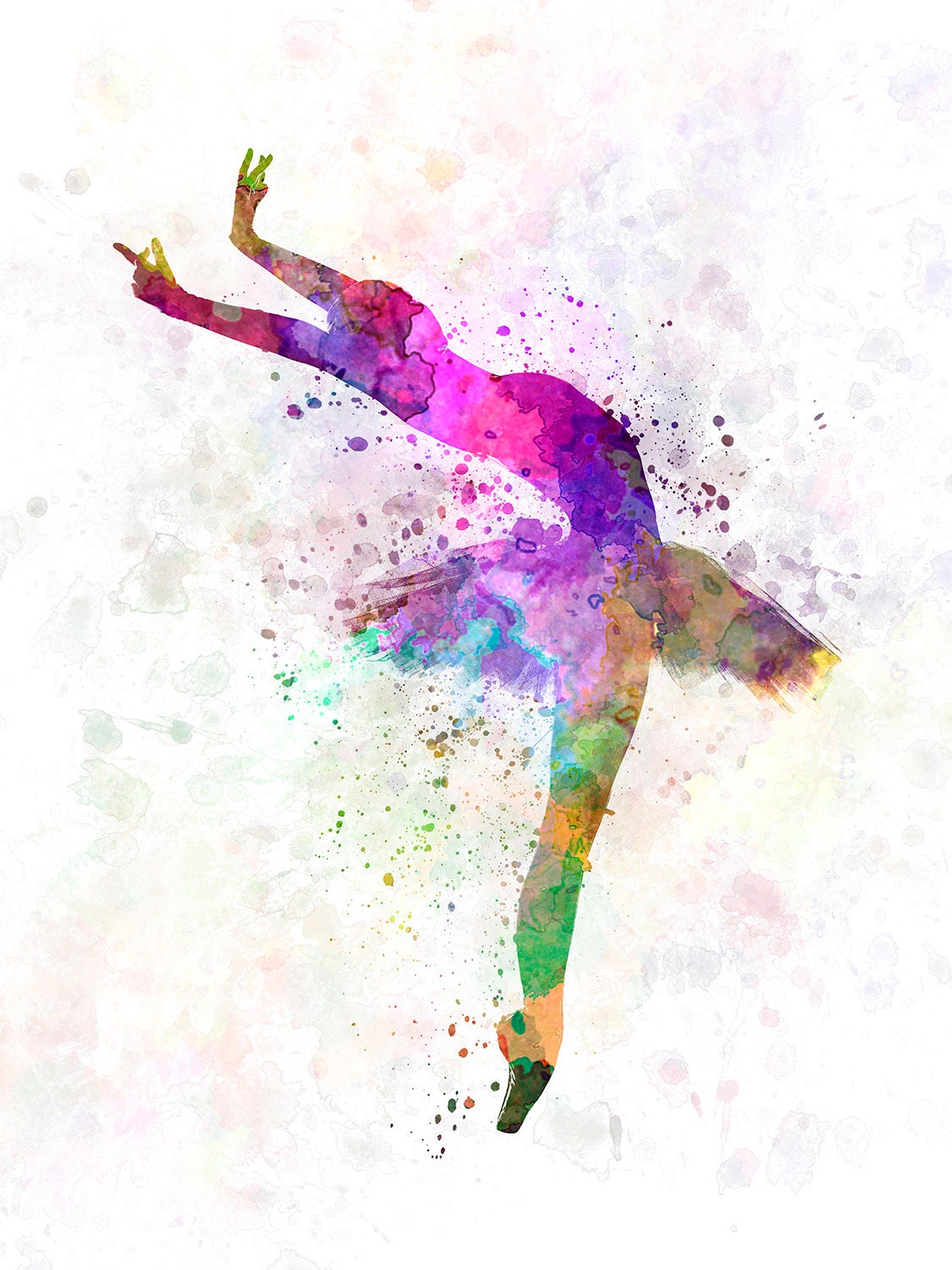 Woman Ballerina Ballet Dancer Dancing 8x10 In. to 12x16 In. Poster Digital  Wall Art Illustration Print Art Decorative - SKU 0497 - Etsy, image size:1125x1500