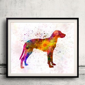 Hygen Hound 01 in watercolor - Fine Art Print Glicee Poster Decor Home Watercolor Illustration - SKU 1364