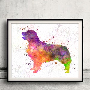 Golden Retriever 01 in watercolor 8x10 in. to 12x16 in. Fine Art Print Glicee Poster Decor Home Watercolor Illustration - SKU 1020