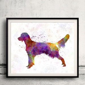 French Spaniel in watercolor 8x10 in. to 12x16 in. Fine Art Print Glicee Poster Decor Home Watercolor Illustration - SKU 1188