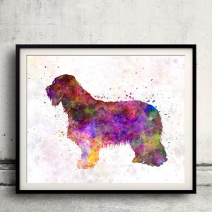 Bearded Collie 01 in watercolor 8x10 in. to 12x16 in.  Fine Art Print Glicee Poster Decor Home Watercolor Illustration Dog - SKU 1014