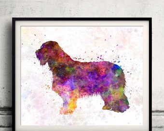 Bearded Collie 01 in watercolor 8x10 in. to 12x16 in.  Fine Art Print Glicee Poster Decor Home Watercolor Illustration Dog - SKU 1014