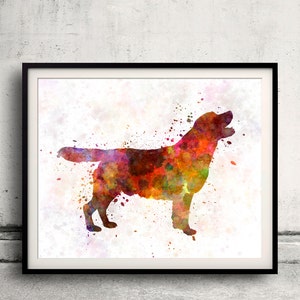 Labrador retriever 01in watercolor 8x10 in. to 12x16 in.  Fine Art Print Poster Decor Home Watercolor Illustration Dog - SKU 1004