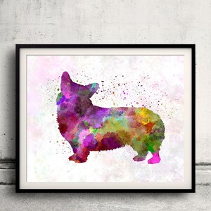 Welsh Corgi Cardigan 01 in watercolor - Fine Art Print Glicee Poster Decor Home Watercolor Illustration - SKU 1388