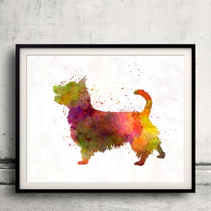 Australian Terrier in watercolor 8x10 in. to 12x16 in. Fine Art Print Glicee Poster Decor Home Watercolor Illustration - SKU 1182