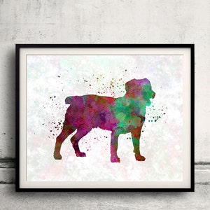 Appemzell Cattle Dog 01 in watercolor - Fine Art Print Poster Decor Home Watercolor Illustration Dog - SKU 1623