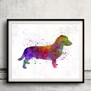 Drever 01 in watercolor 8x10 in. to 12x16 in. Fine Art Print Glicee Poster Decor Home Watercolor Illustration - SKU 1116