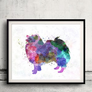 German Spitz 01 in watercolor 8x10 in. to 12x16 in. Fine Art Print Glicee Poster Decor Home Watercolor Illustration - SKU 1117