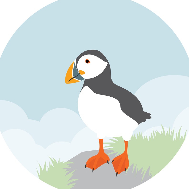 Printable Nursery Art Puffin Print Animal Art Print Puffin | Etsy