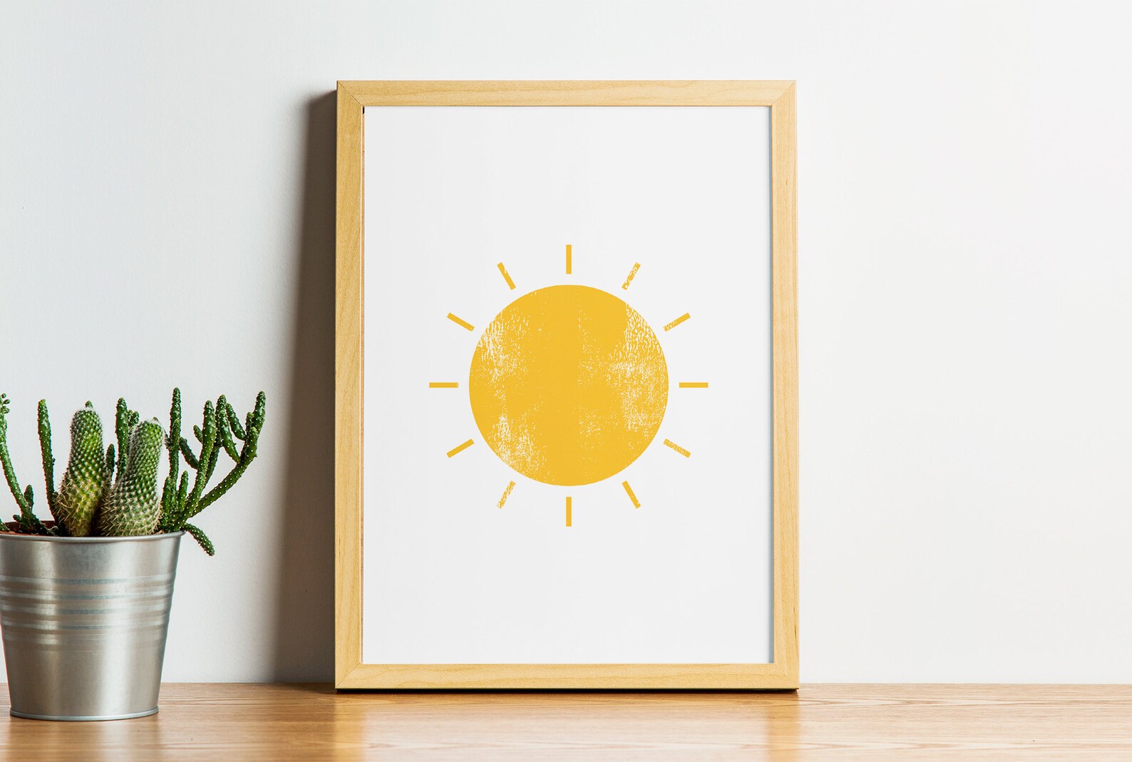 Sunshine Printable Wall Art Sunburst Yellow Decor Sun Etsy