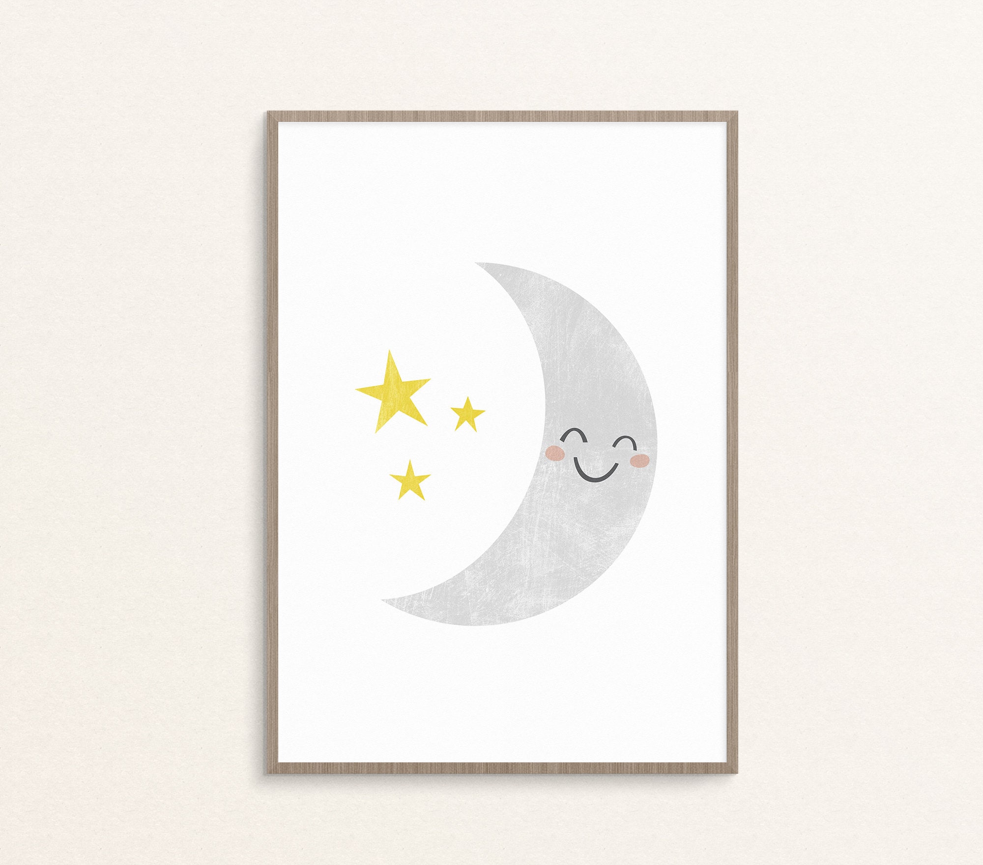 Moon and Stars Print for Celestial Nursery Printable Nursery Etsy UK