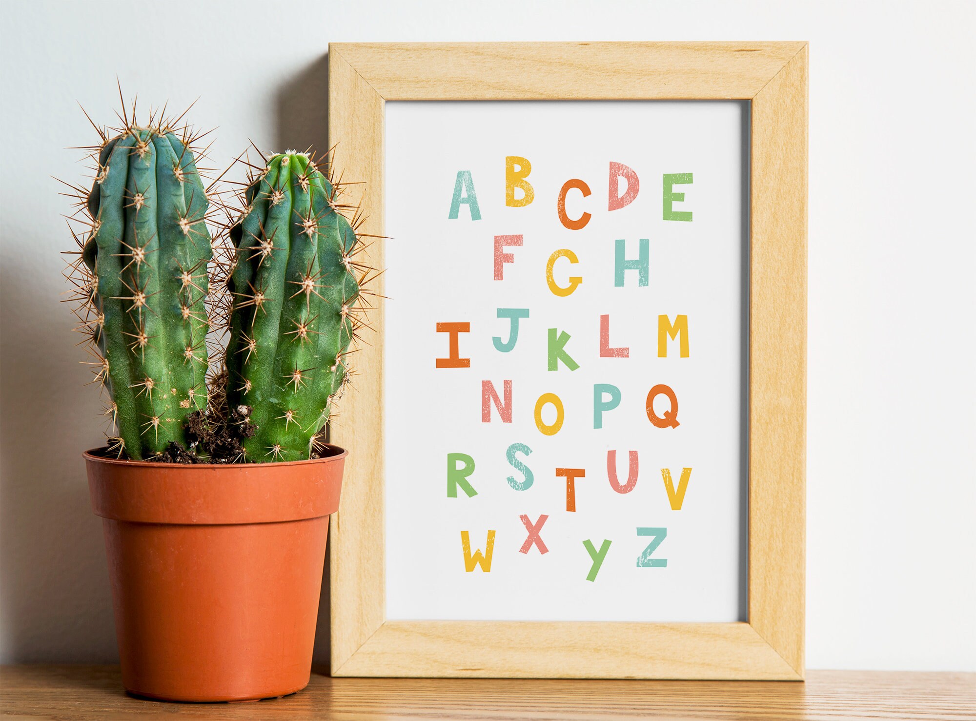 Alphabet Nursery Wall Art Printable Home Decor for Kids | Etsy