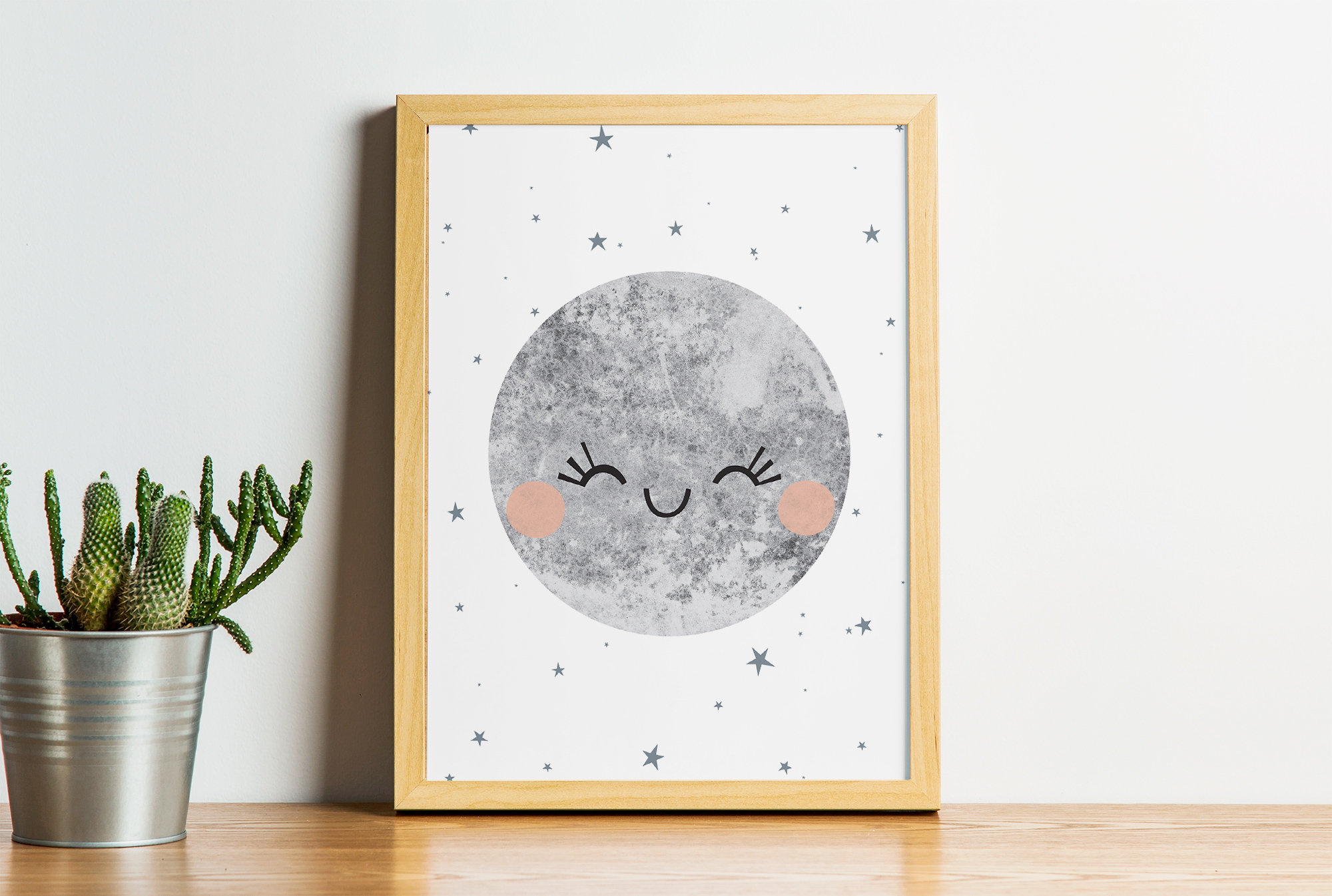 Cute Moon Bedroom Decor Printable Nursery Wall Art Moon and Etsy