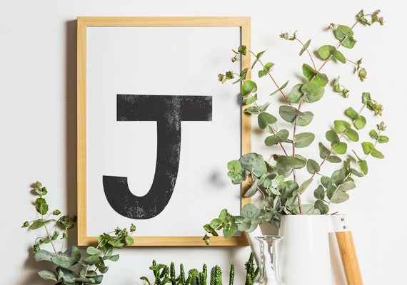 Rustic Wall Decor Printable Art Nursery Letters Alphabet Etsy