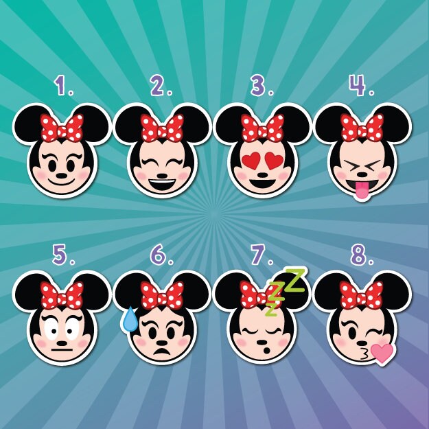 Emoji Minnie Mouse Stickers Etsy