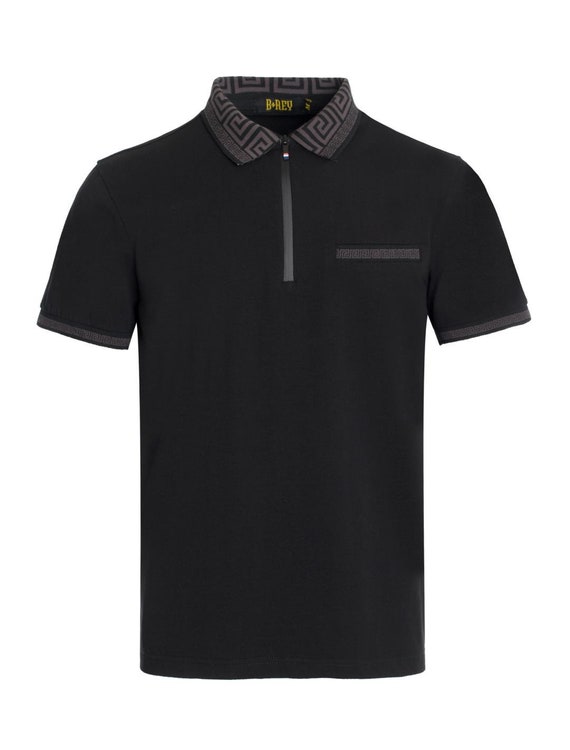 zip up polo mens
