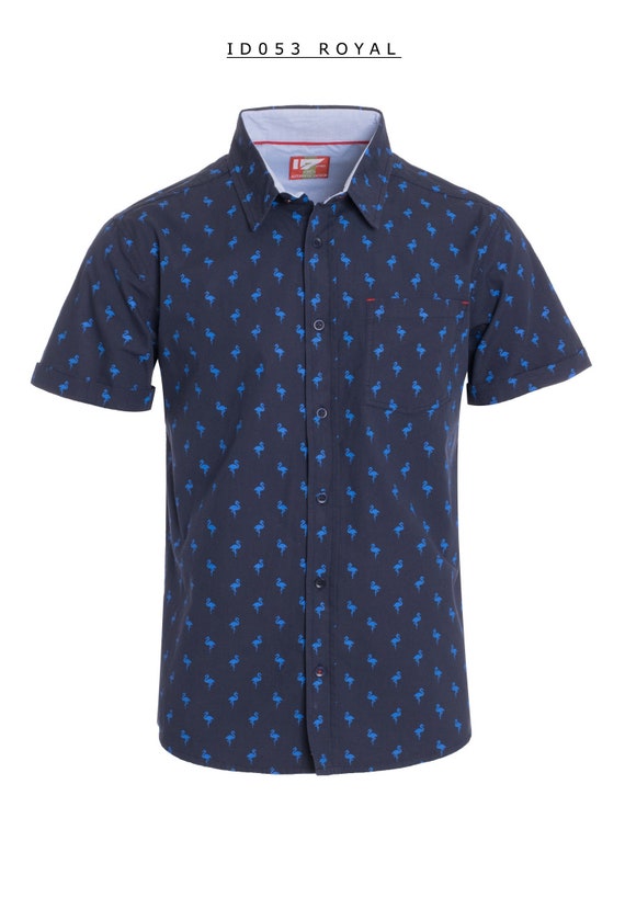 mens slim short sleeve button down