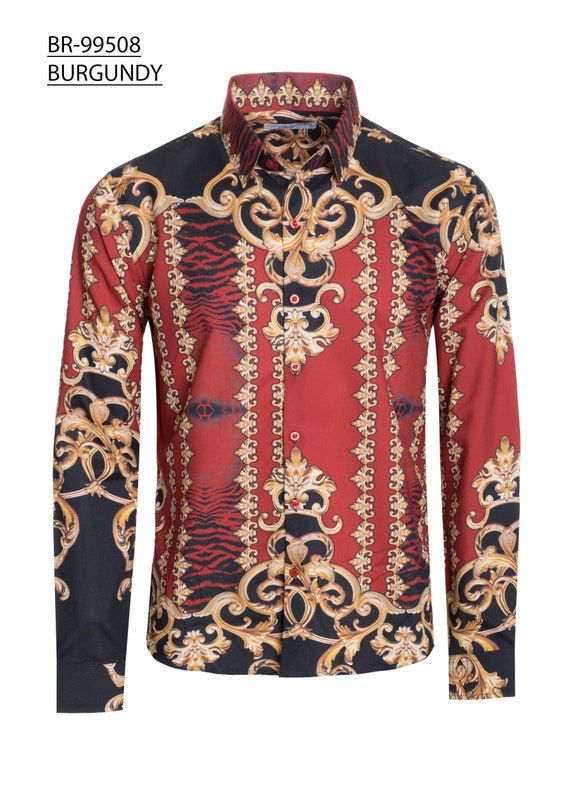red black and gold mens outfit