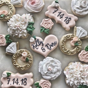 Bridal Cookie Floral Blush Set