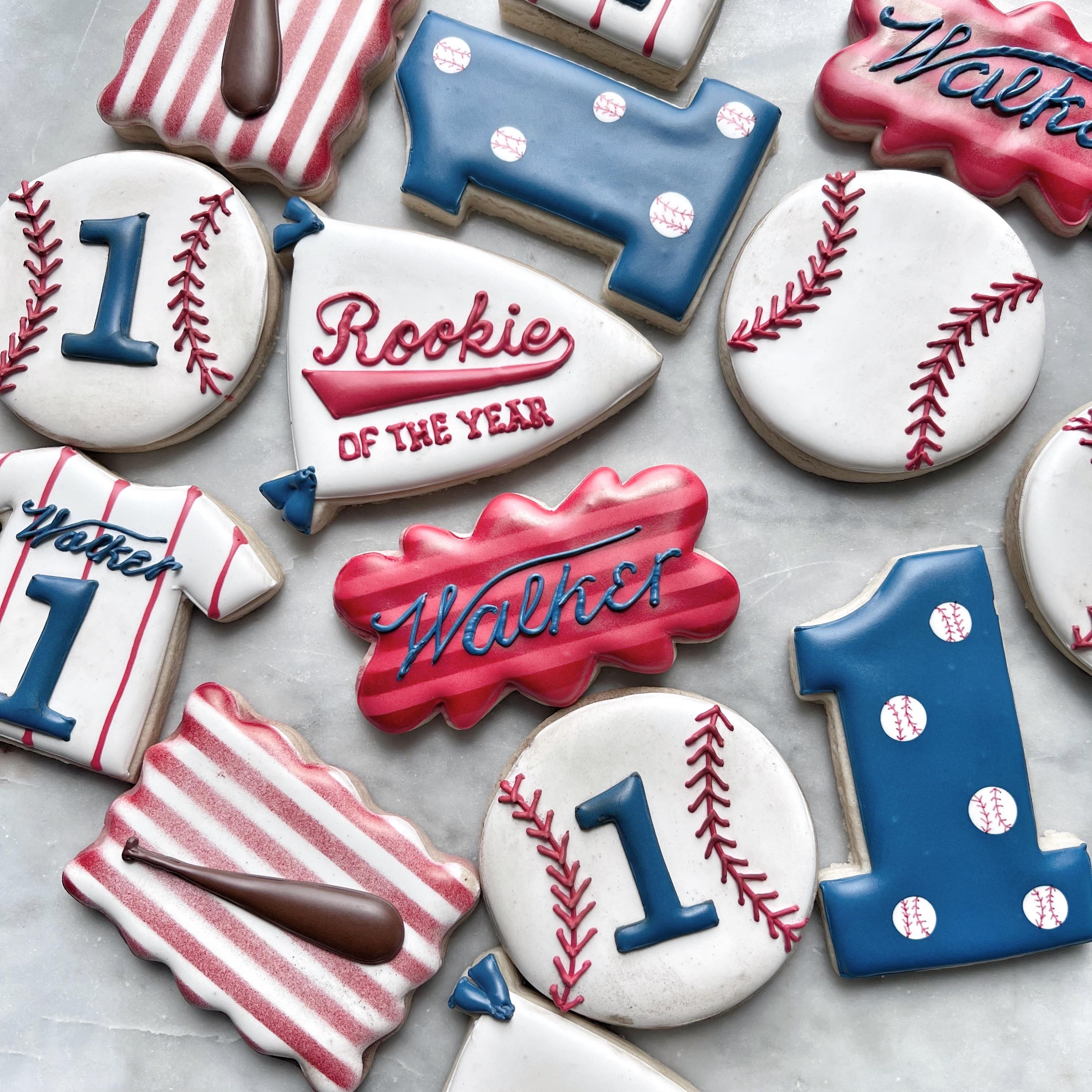 baseball rookie of the year first birthday assorted dozen