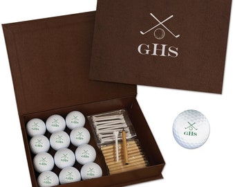 Personalized Golf Balls with Personalized Display Case - Monogram, Name or Initials | Golf Gift | 3599