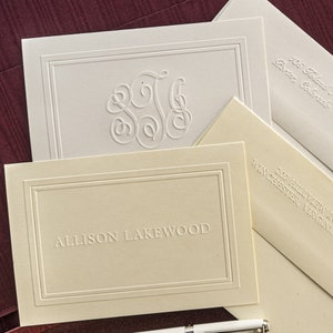 300 Piece Embossed Stationery Set Personalized Stationary Set