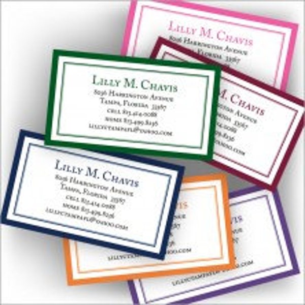 Classic Bordered Calling Cards - 6236