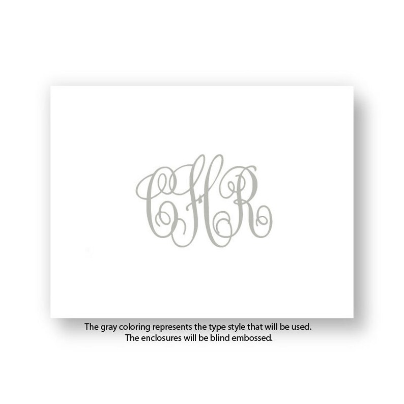 Personalized Gift Enclosure Cards / Monogram Gift Cards / Etsy