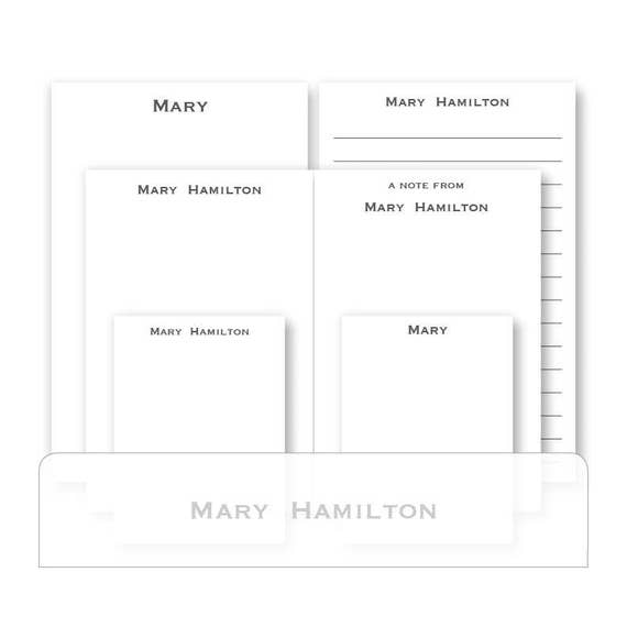 Custom Note Pads With Personalized Acrylic Holder Personalized Memo  Corporate Gift 6 Desk Pads and Holder MEMO PAD SET 2831 