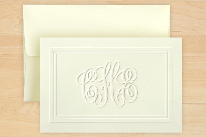 Ultimate Embossed Stationery Set / Set of 25 Cards and Etsy