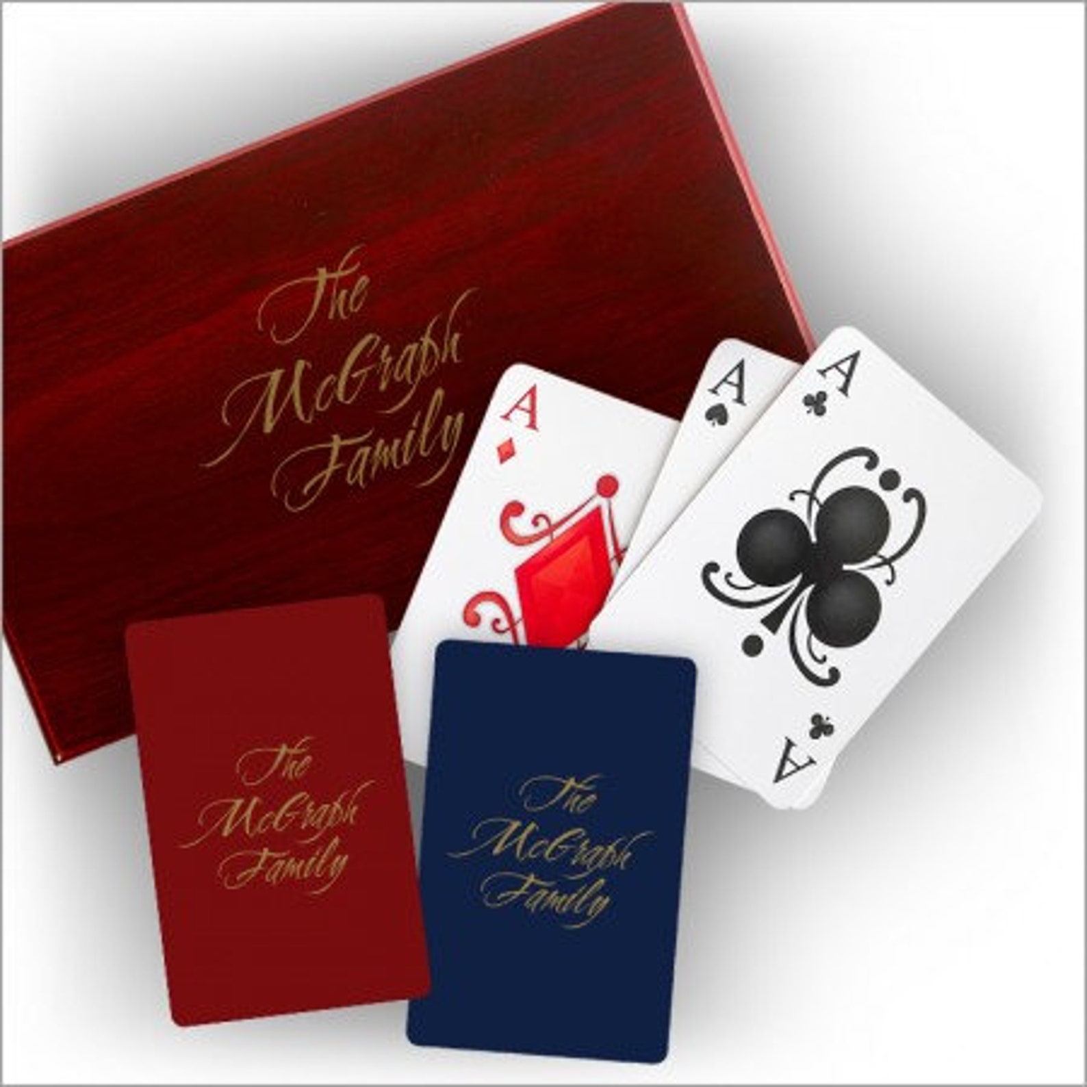 Personalized 2 Decks of Playing Cards / Foil Name or Saying / Etsy