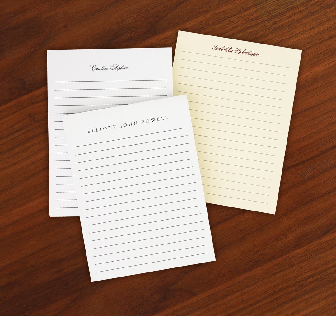 Personalized Memo Pads Lined Memo Pad Set Custom Desk Pads Set of 2
