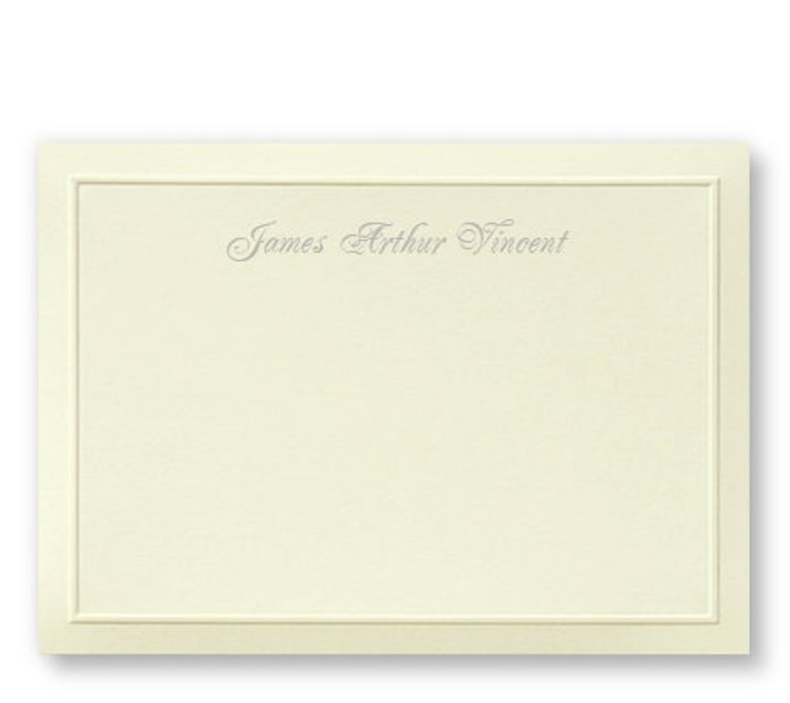 Embossed Note Cards Embossed Border Notecards Flat Cards - Etsy