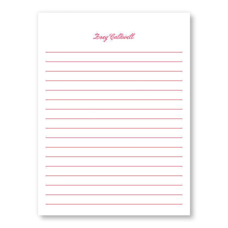 Personalized Lined Memo Pads / Set of 2 Monogrammed Memos / Etsy