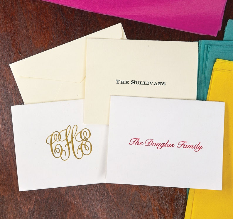 Personalized Gift Enclosure Cards / Raised Ink Gift Cards / Etsy