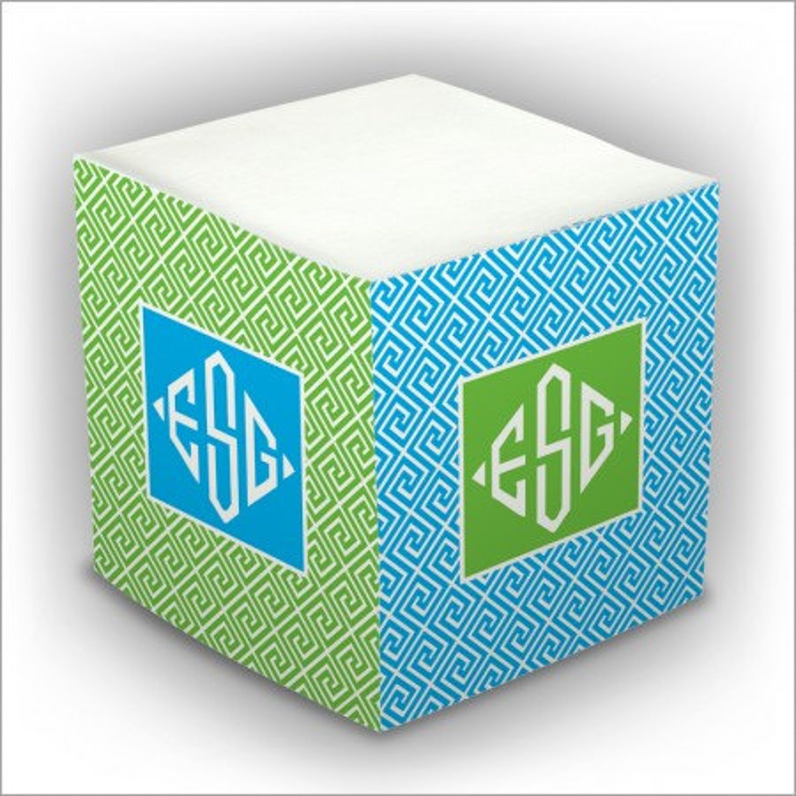 Monogram Self Stick Memo Cube / Monogram Sticky Notes / SS Etsy