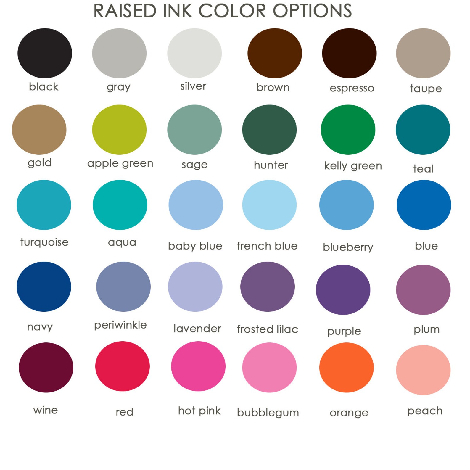 Personalized Gift Enclosure Cards / Raised Ink Gift Cards / Classic