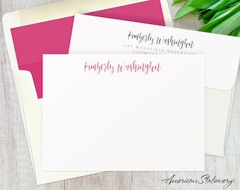 Personalized Notecard Set | Personalized Stationary Set | Pretty Note Card Set | Stationery Gift | Simple Script MONTEREY FLAT Cards - 3079