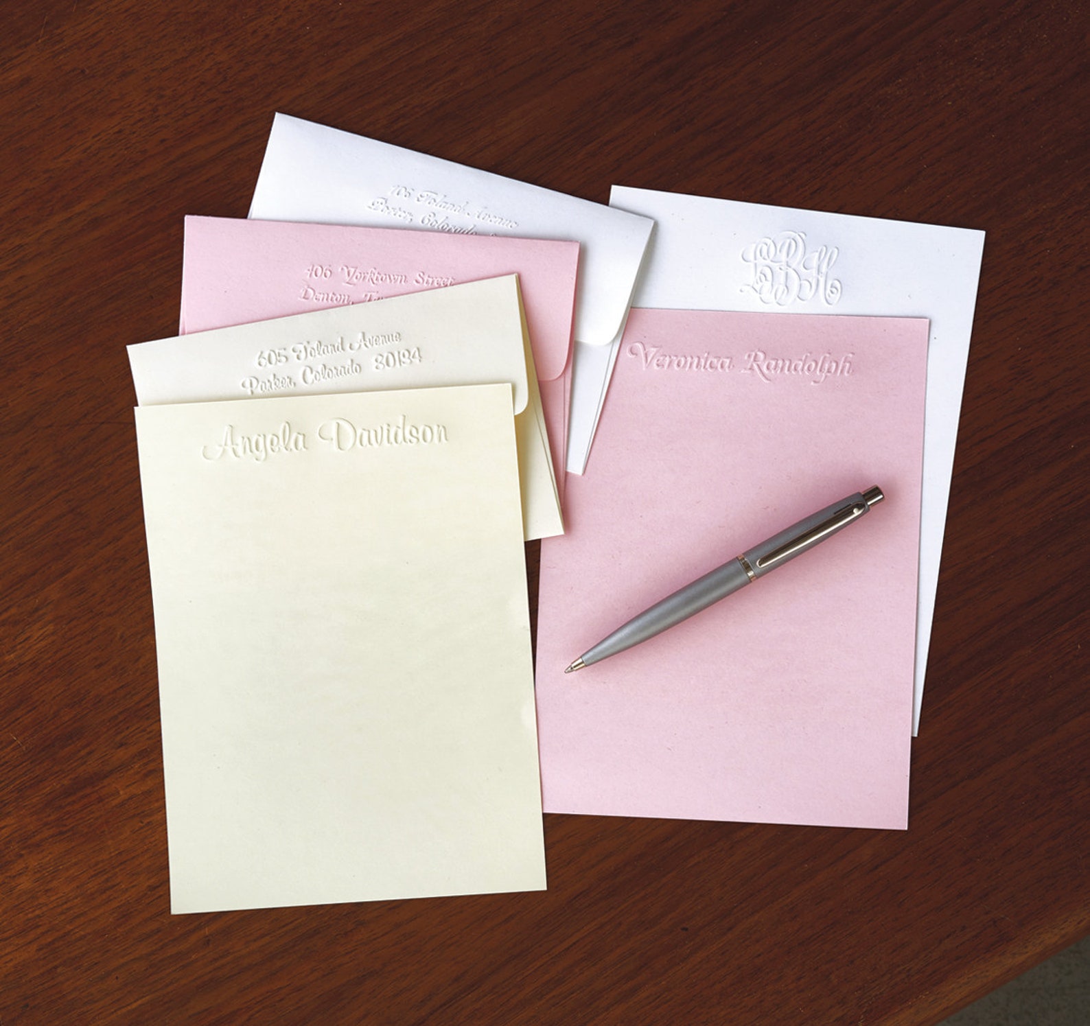 Embossed Letter Sheets / Set of 50 Stationery Sheets and Etsy