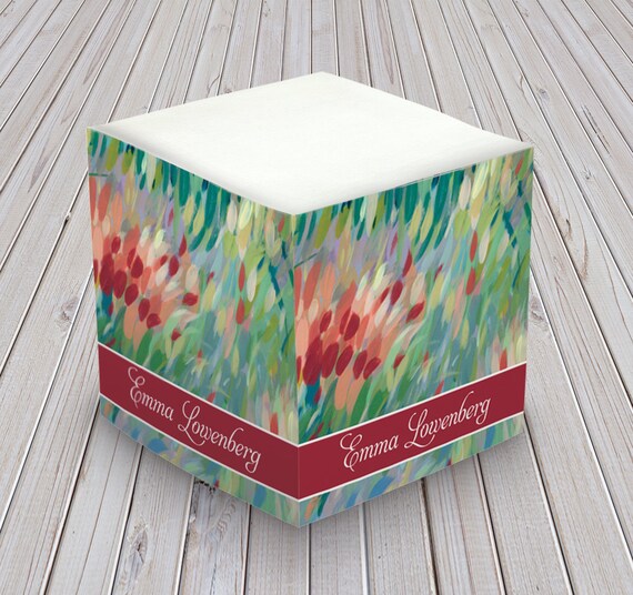 Abstract Watercolor Self Stick Memo Cube Personalized Post It Notes 675 Sheets 280734